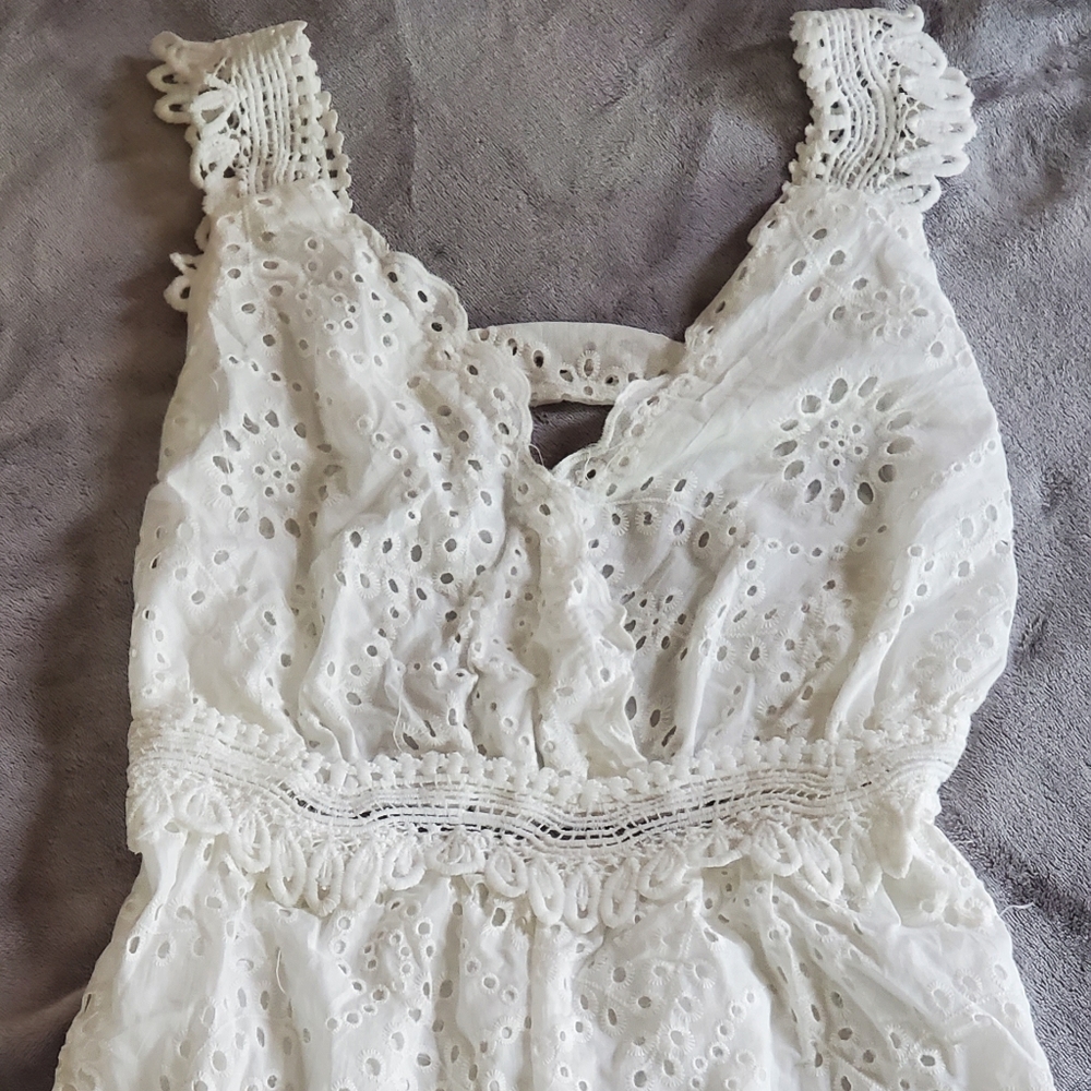 White Lace Romper